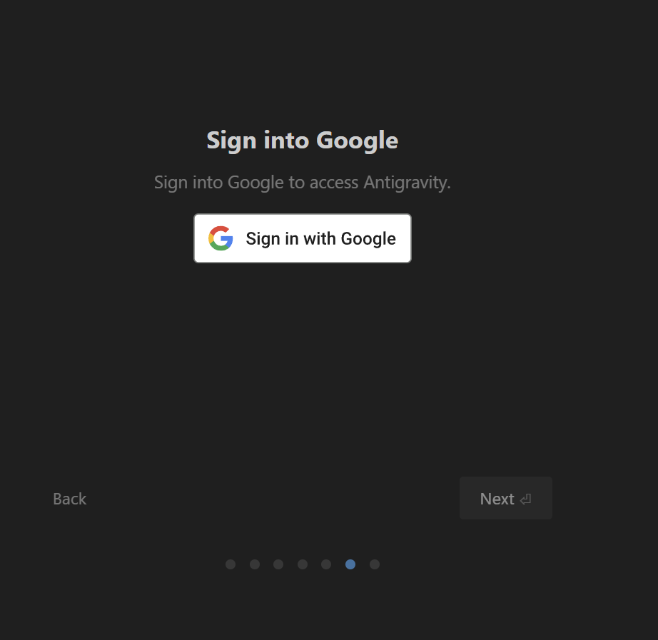 구글 로그인 화면