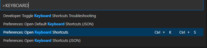 단축키 설정 화면